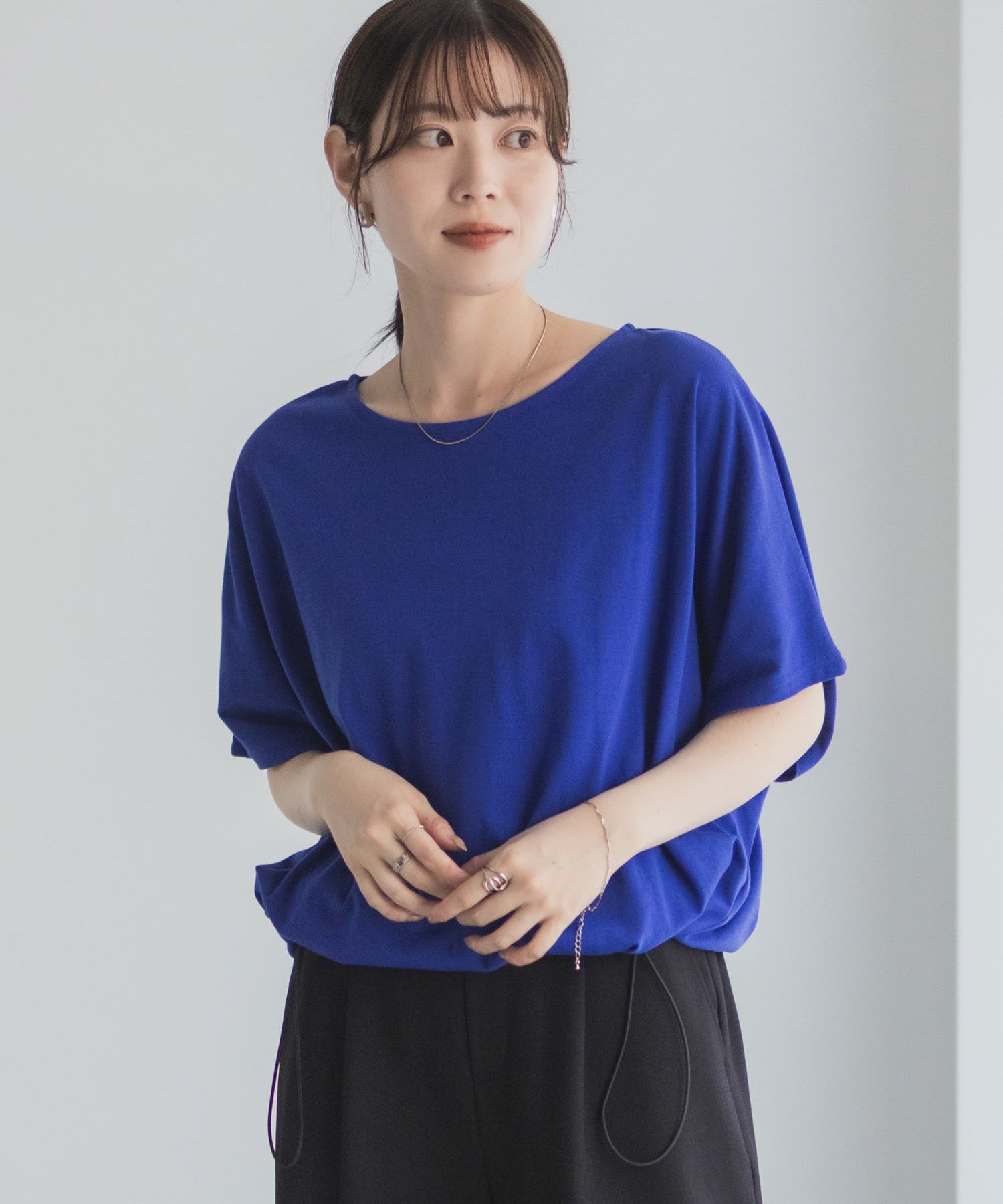 Idnes 裾ドロストカットソー レディース ネコポス 対応商品