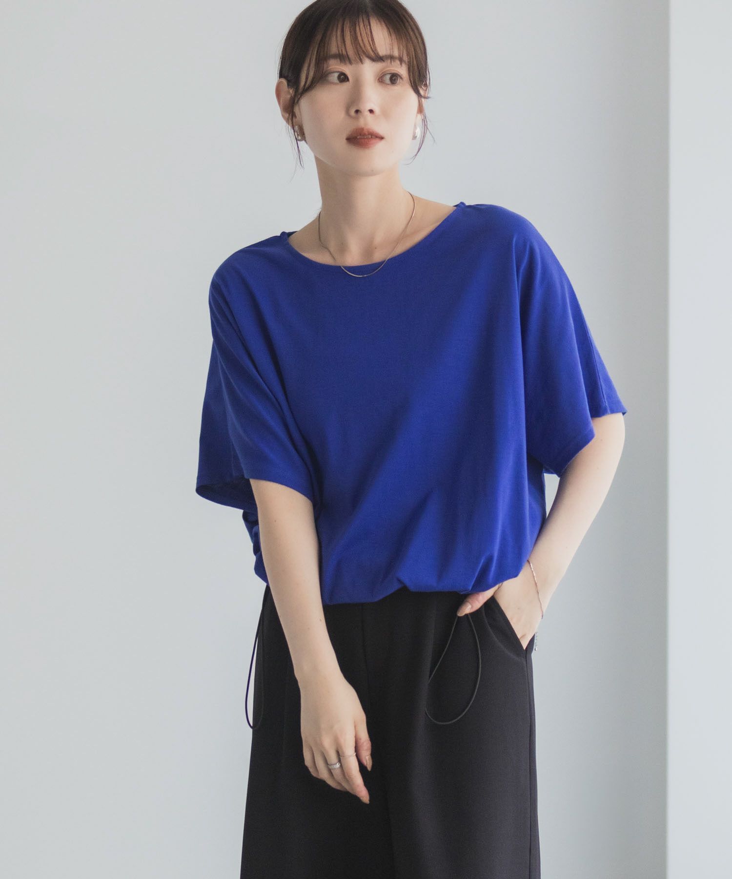 Idnes 裾ドロストカットソー レディース ネコポス 対応商品