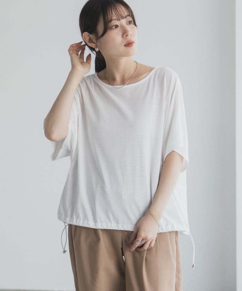 Idnes 裾ドロストカットソー レディース メール便 対応商品商品画像-11