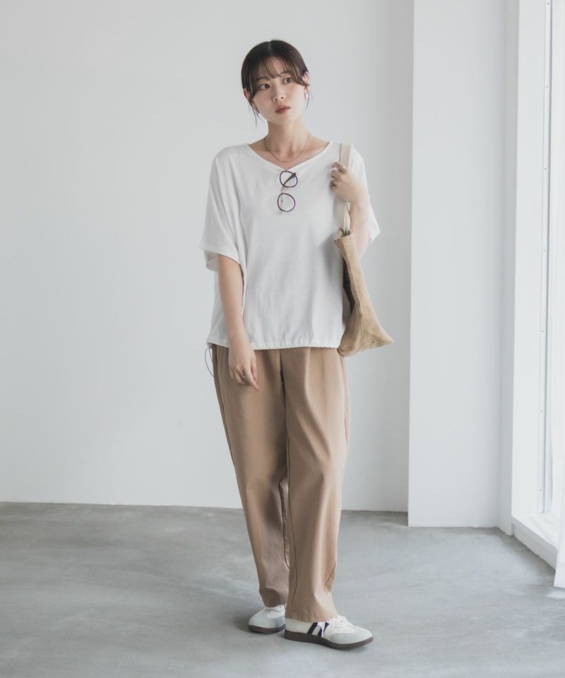 Idnes 裾ドロストカットソー レディース メール便 対応商品商品画像-15