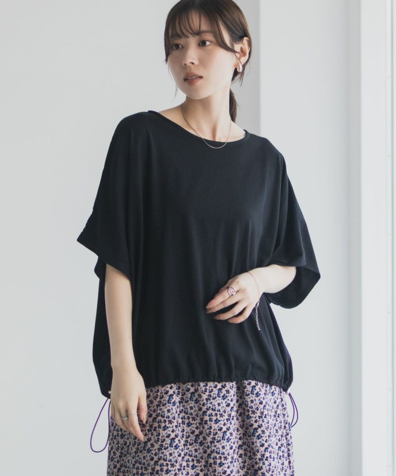 Idnes 裾ドロストカットソー レディース メール便 対応商品商品画像-17