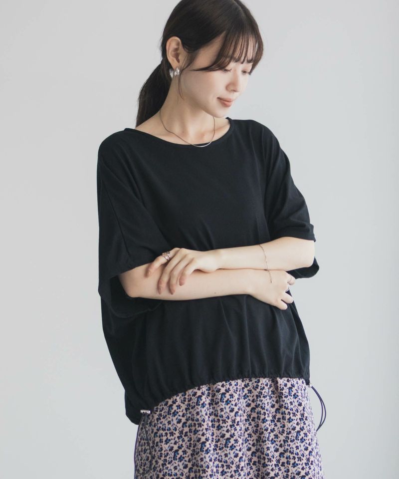 Idnes 裾ドロストカットソー レディース メール便 対応商品商品画像-19