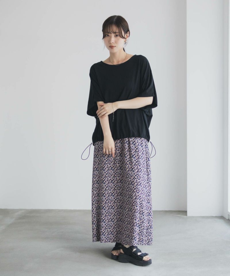 Idnes 裾ドロストカットソー レディース メール便 対応商品商品画像-33