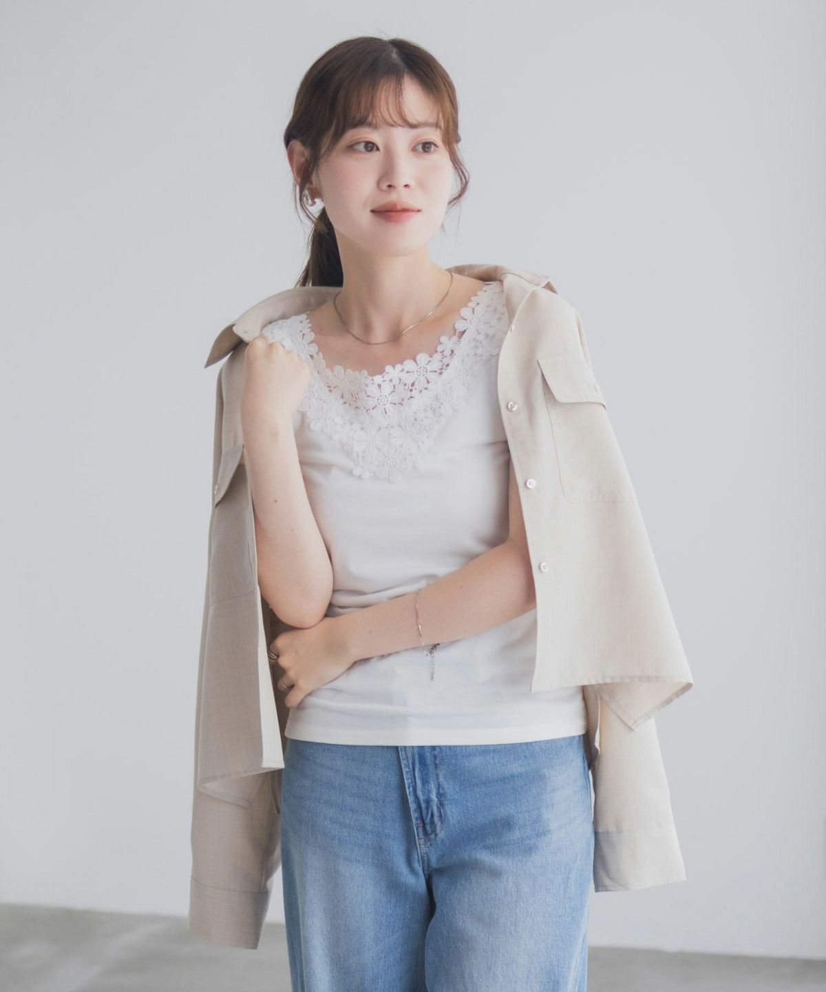 Idnes モチーフレースタンクトップA柄 レディース ネコポス 対応商品