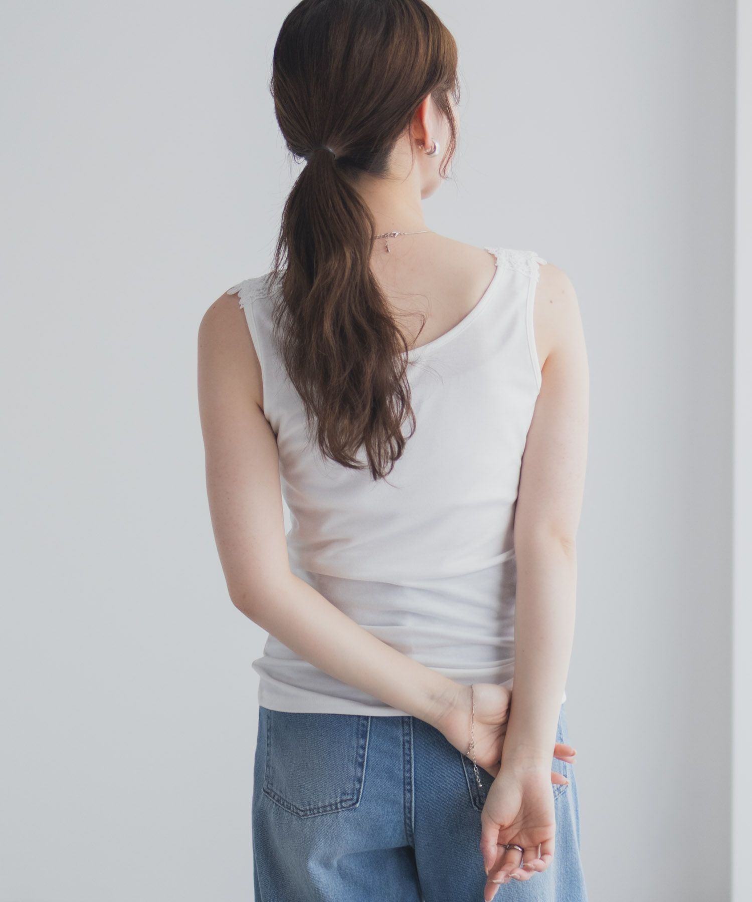 Idnes モチーフレースタンクトップA柄 レディース ネコポス 対応商品