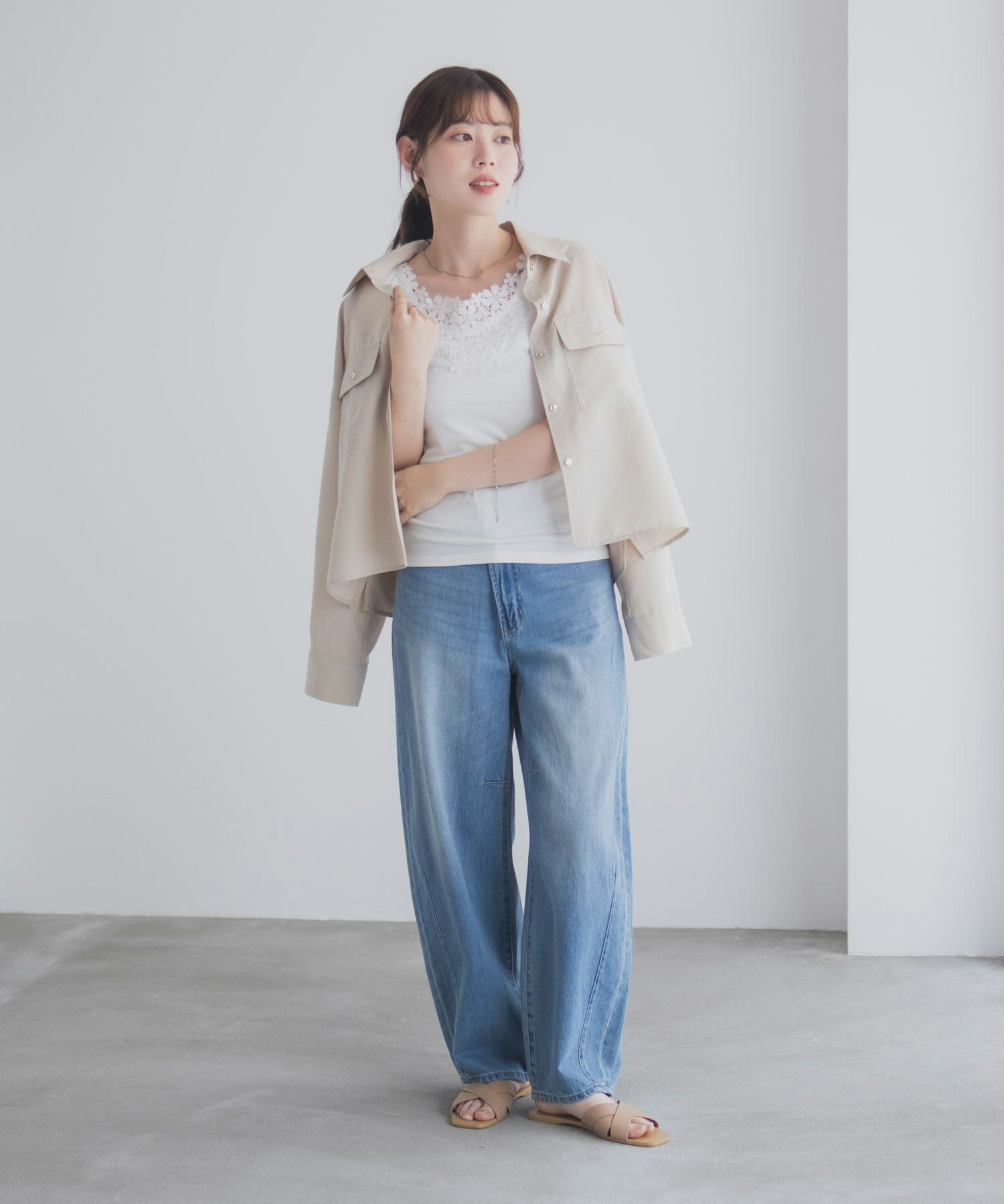 Idnes モチーフレースタンクトップA柄 レディース ネコポス 対応商品