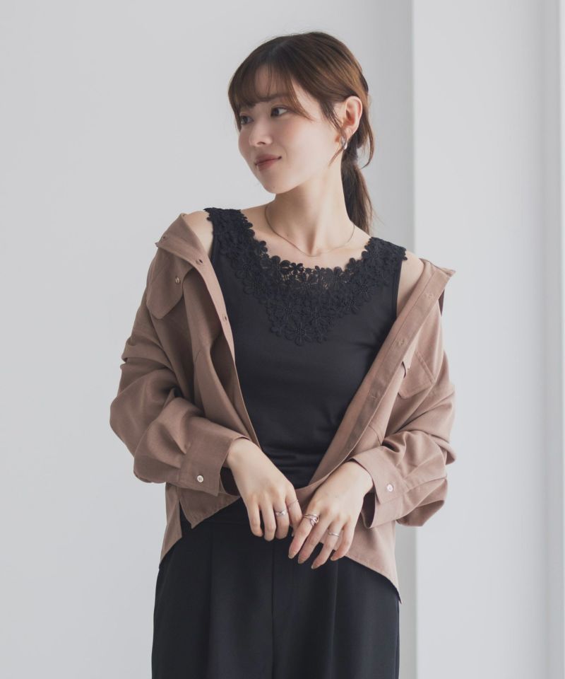 Idnes モチーフレースタンクトップA柄 レディース メール便 対応商品商品画像-16