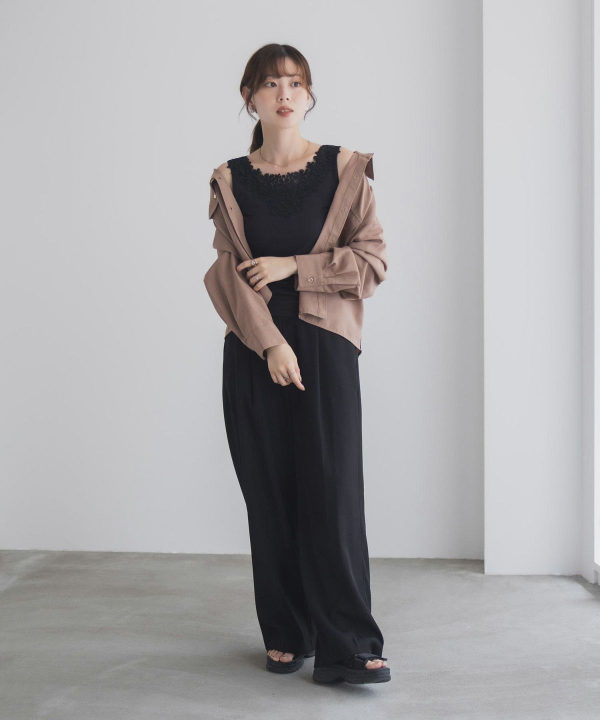 Idnes モチーフレースタンクトップA柄 レディース ネコポス 対応商品