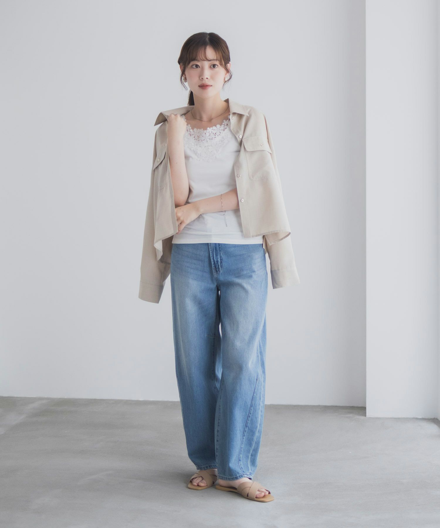 Idnes モチーフレースタンクトップA柄 レディース ネコポス 対応商品