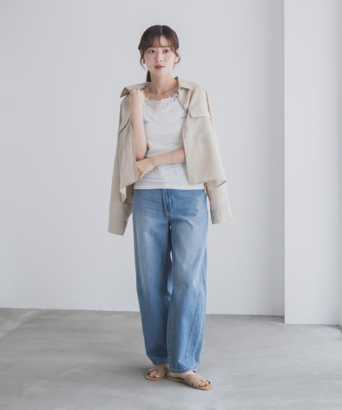 Idnes モチーフレースタンクトップA柄 レディース ネコポス 対応商品