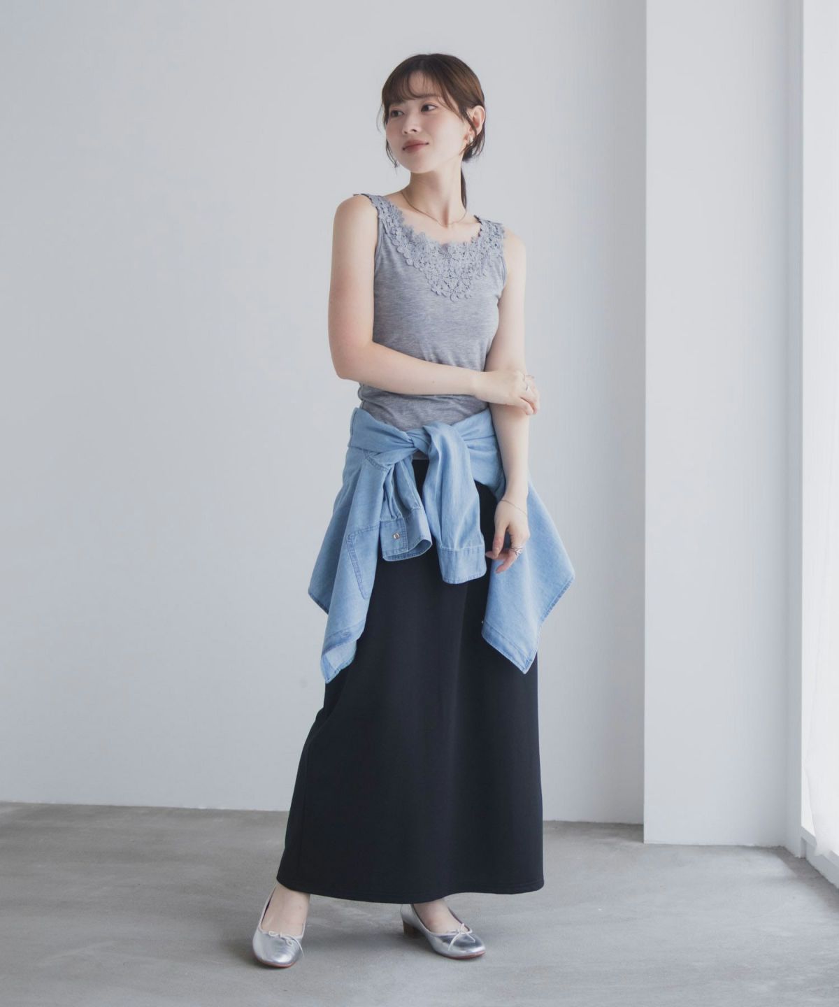 Idnes モチーフレースタンクトップA柄 レディース ネコポス 対応商品