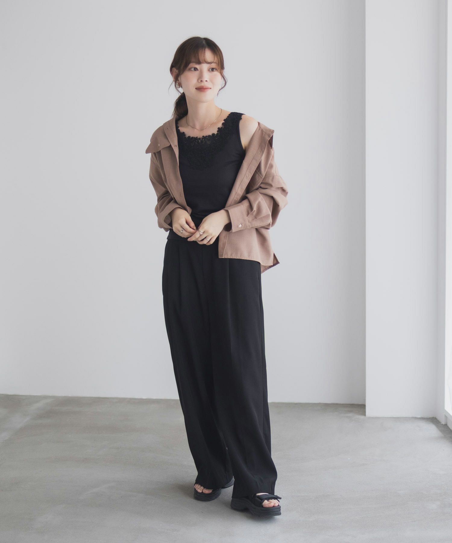 Idnes モチーフレースタンクトップA柄 レディース ネコポス 対応商品