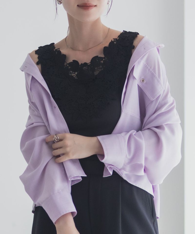 Idnes モチーフレースタンクトップB柄 レディース メール便 対応商品商品画像-1