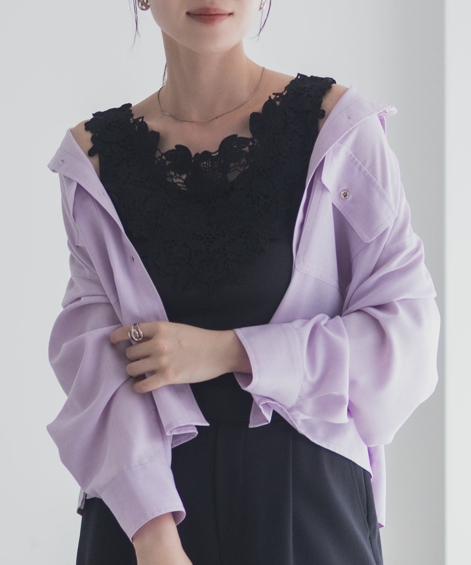 Idnes モチーフレースタンクトップB柄 レディース ネコポス 対応商品