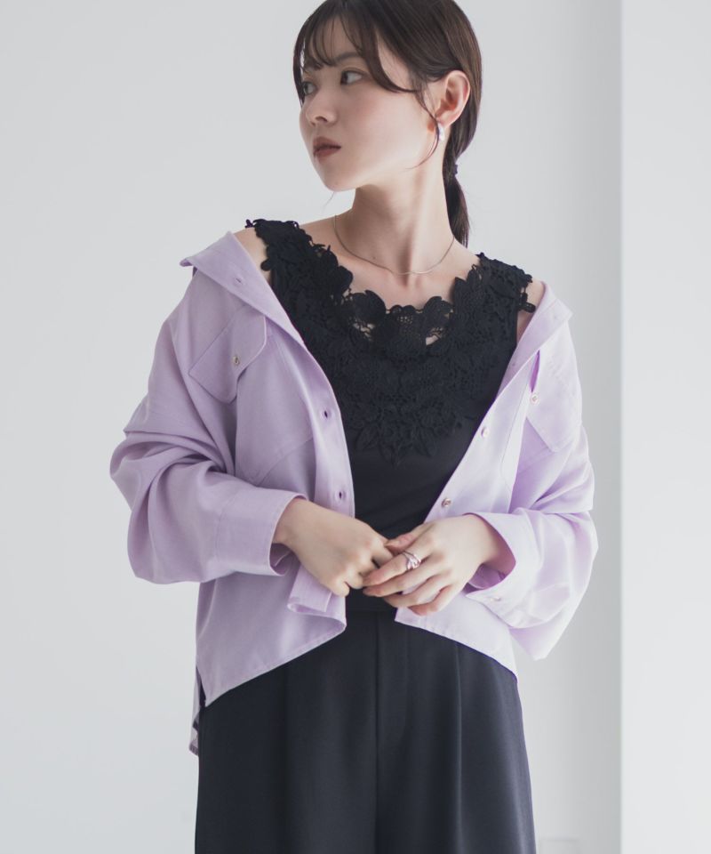 Idnes モチーフレースタンクトップB柄 レディース メール便 対応商品商品画像-7