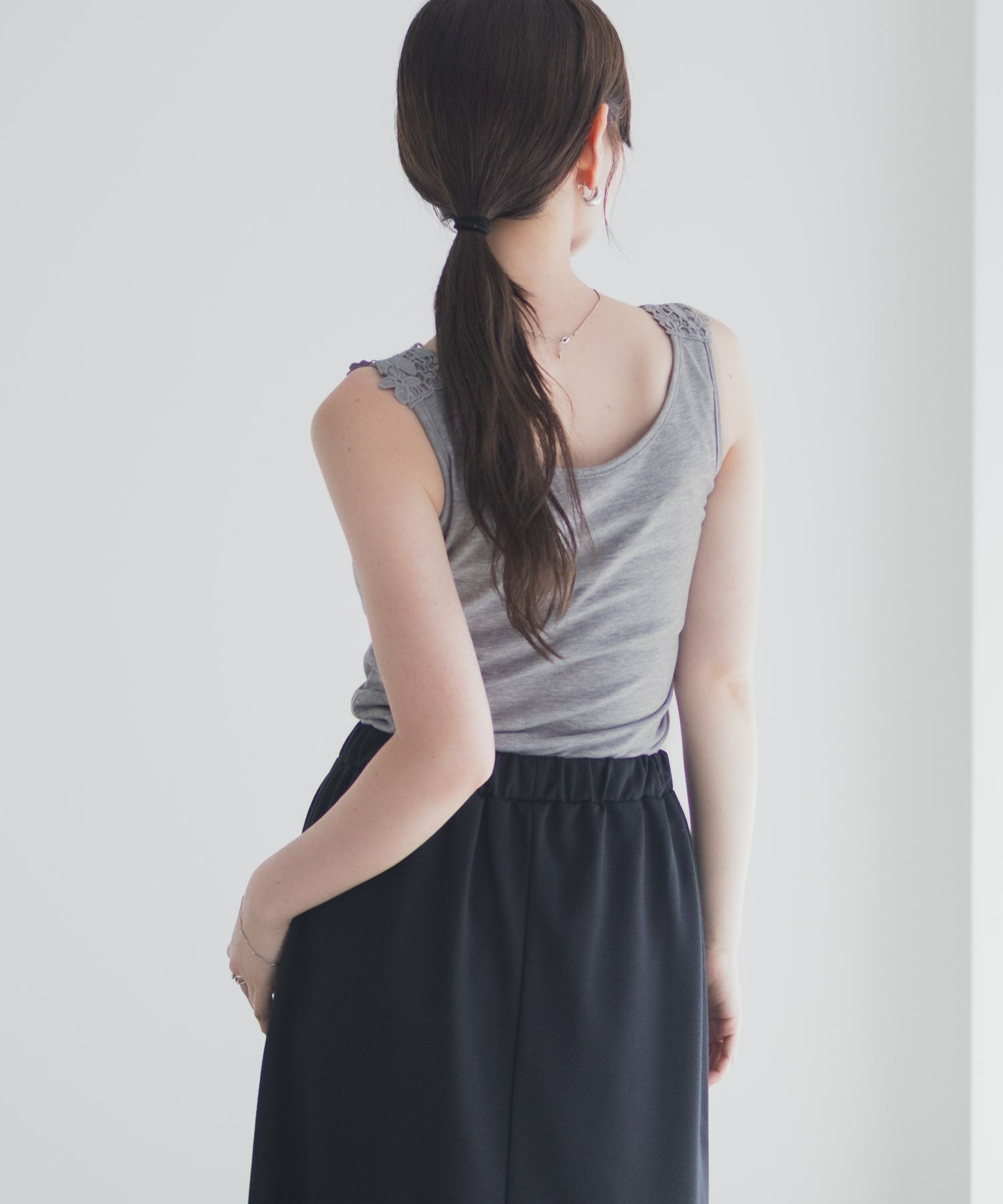 Idnes モチーフレースタンクトップB柄 レディース メール便 対応商品商品画像-19