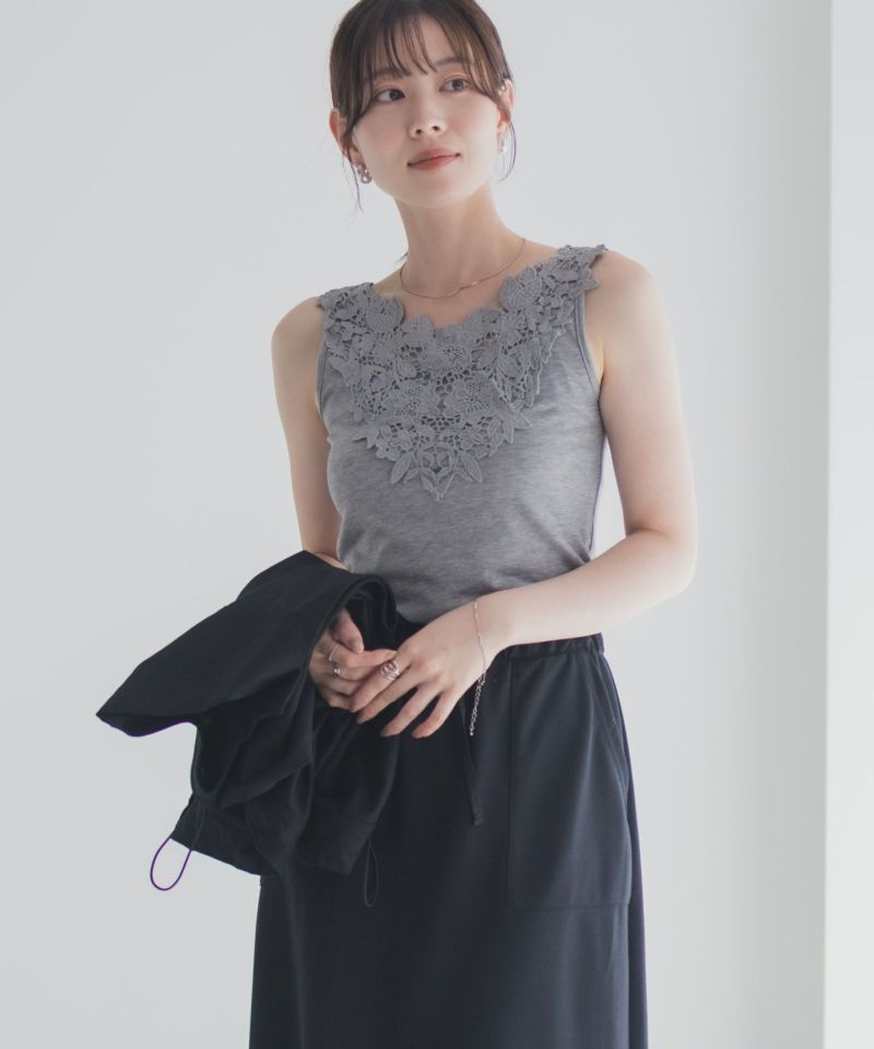 Idnes モチーフレースタンクトップB柄 レディース メール便 対応商品商品画像-20