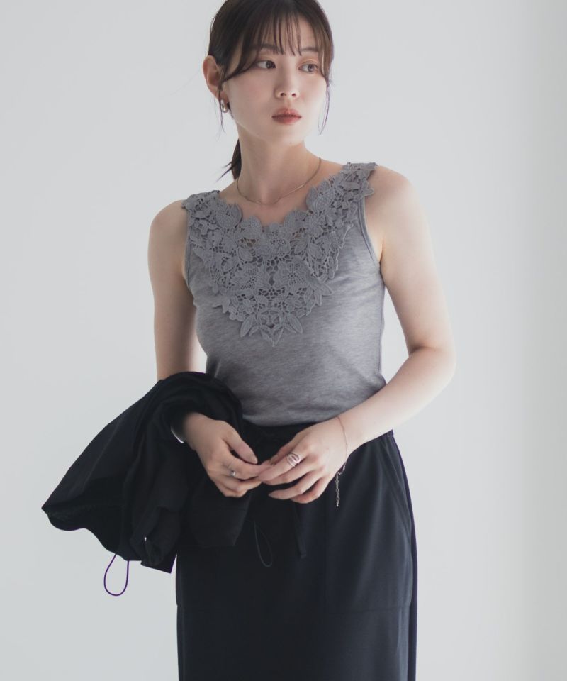 Idnes モチーフレースタンクトップB柄 レディース メール便 対応商品商品画像-21