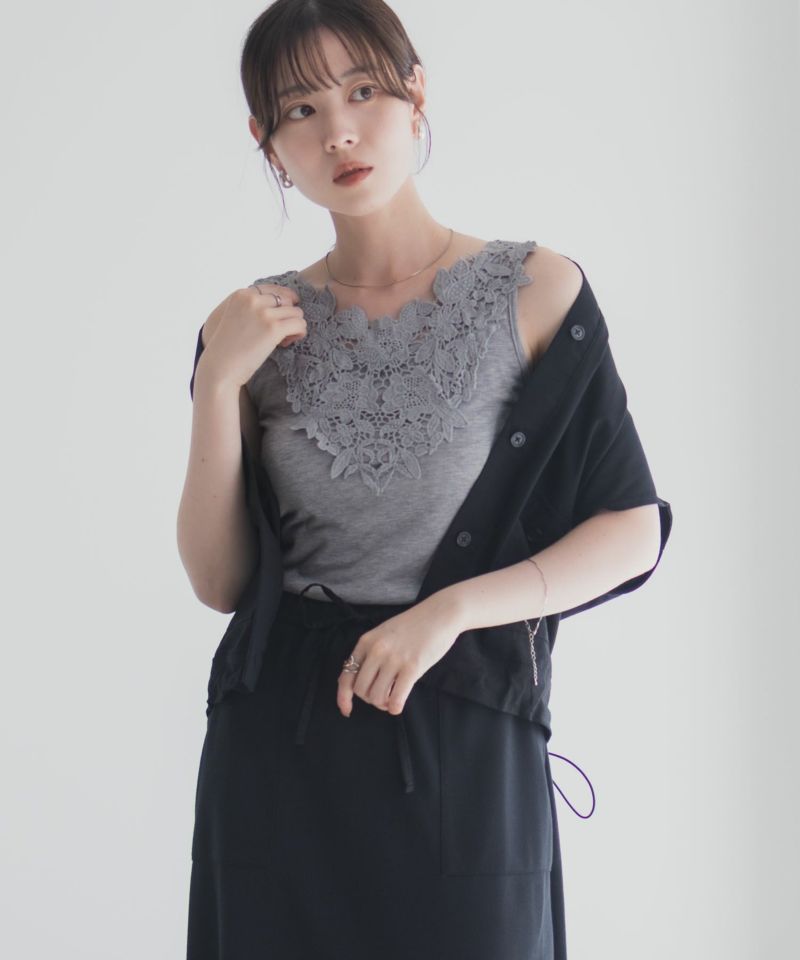 Idnes モチーフレースタンクトップB柄 レディース メール便 対応商品商品画像-22