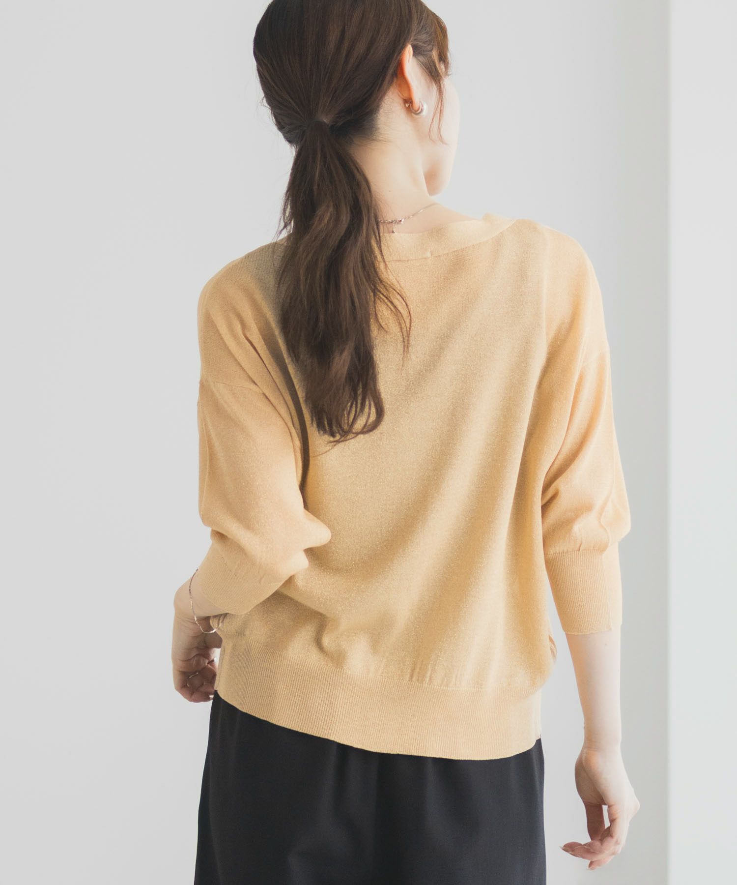 [さらに50%OFF]Idnes ラメVネックカーディガン レディース商品サムネイル-9