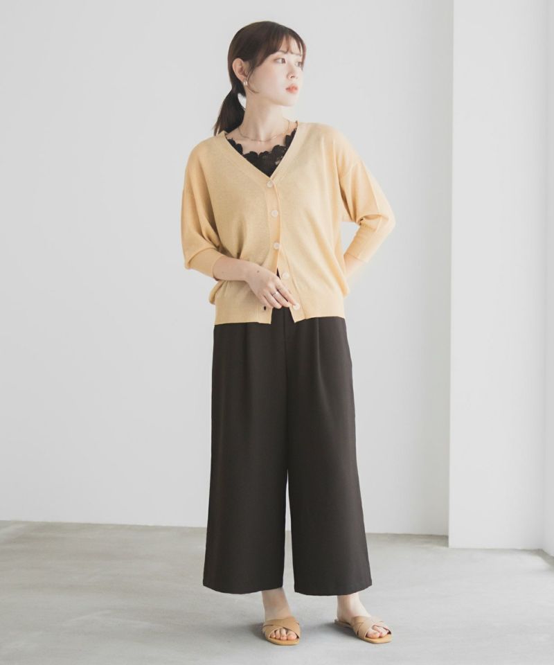 Idnes ラメVネックカーディガン レディース商品画像-10