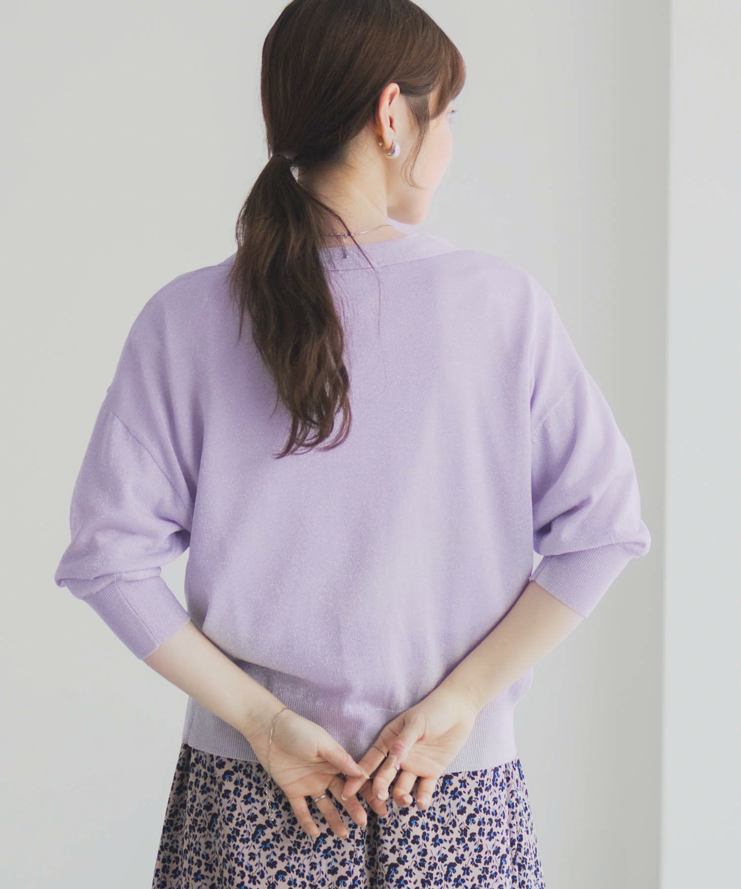 [さらに50%OFF]Idnes ラメVネックカーディガン レディース商品サムネイル-19