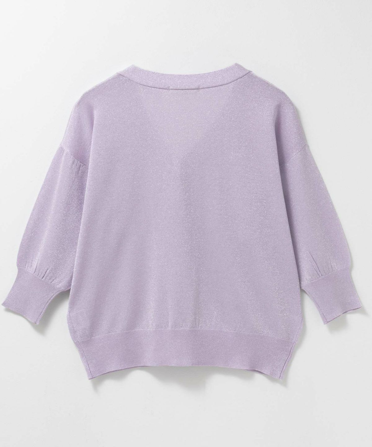 Idnes ラメVネックカーディガン レディース