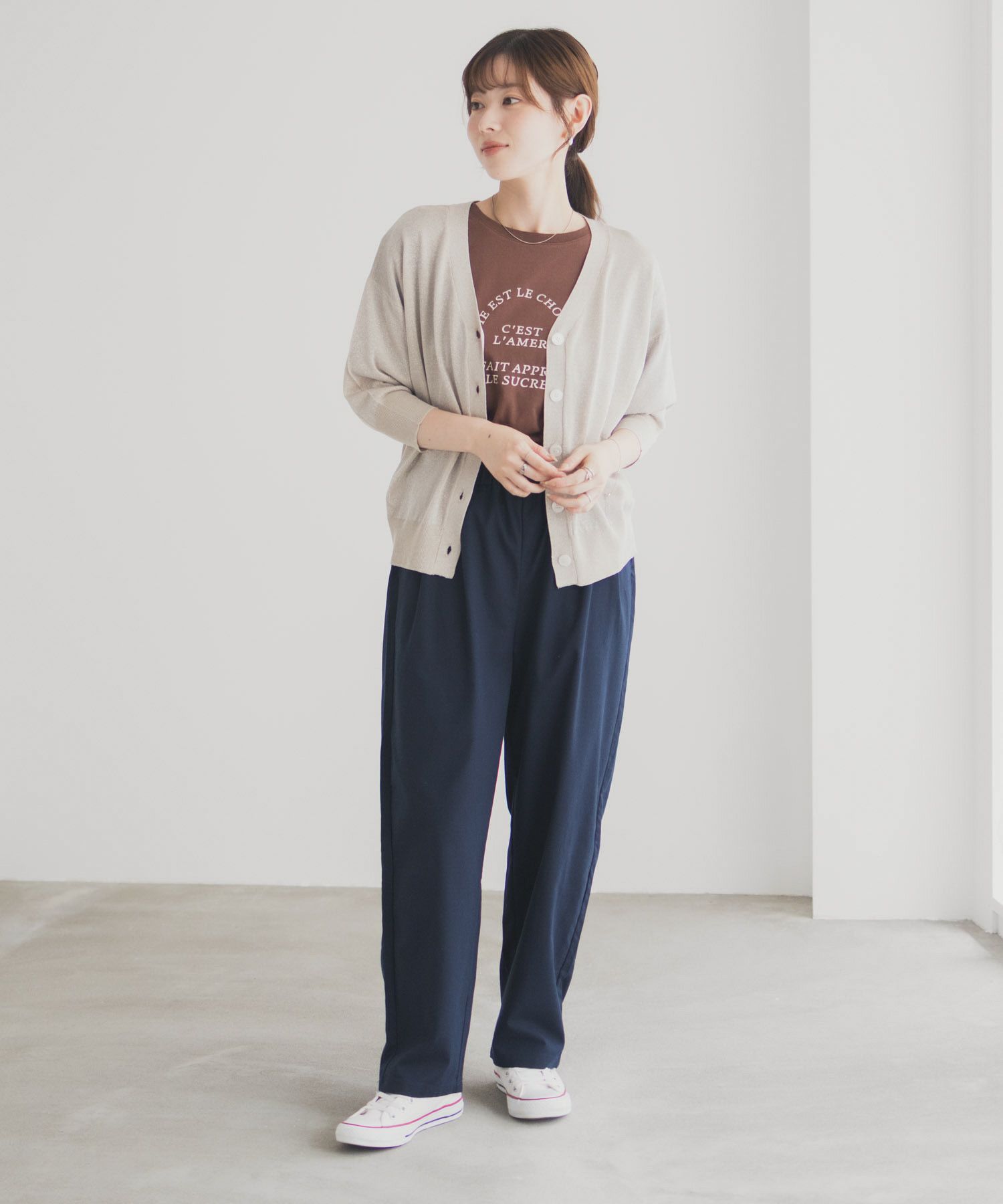 [さらに50%OFF]Idnes ラメVネックカーディガン レディース商品サムネイル-29