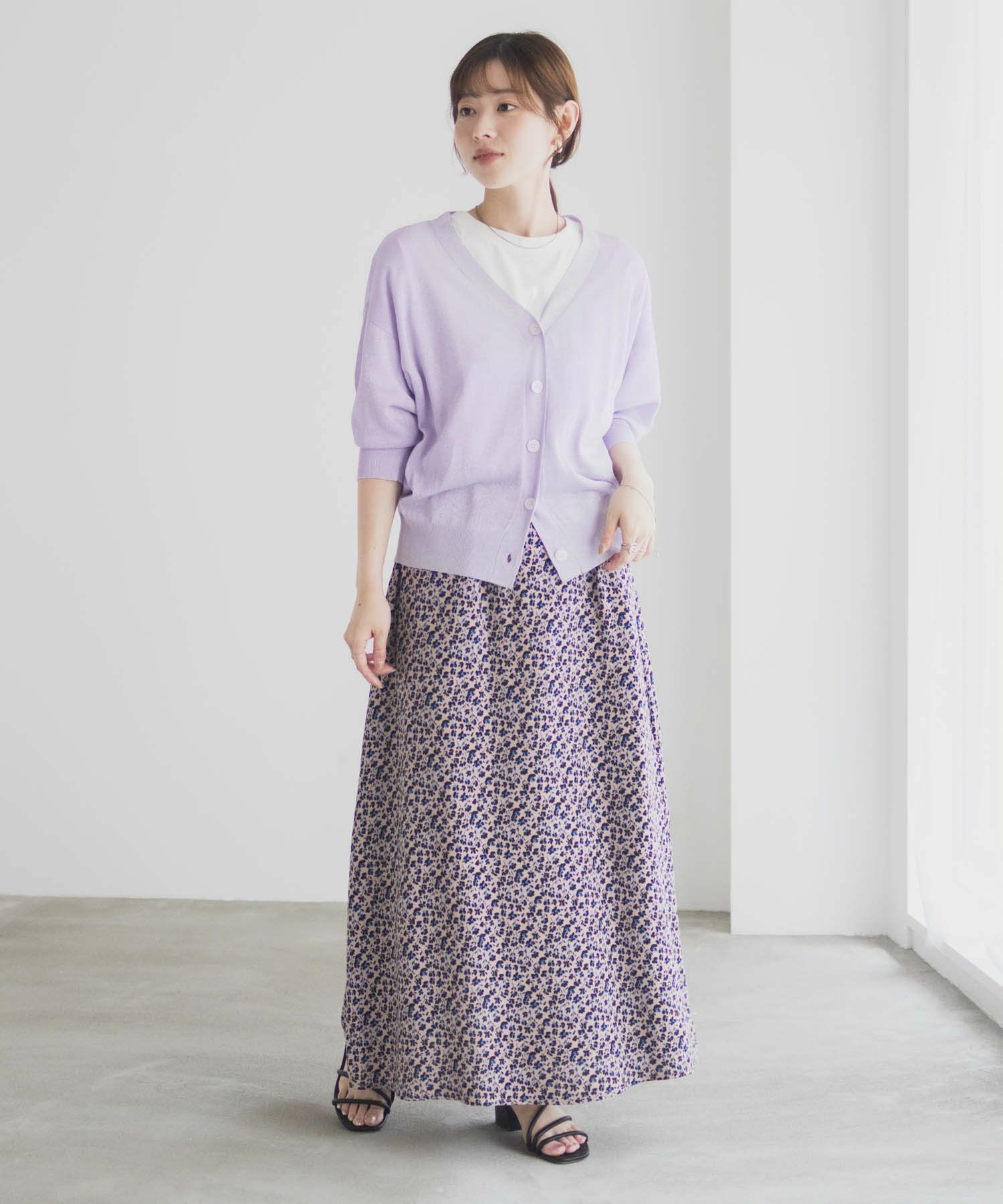 Idnes ラメVネックカーディガン レディース商品画像-30