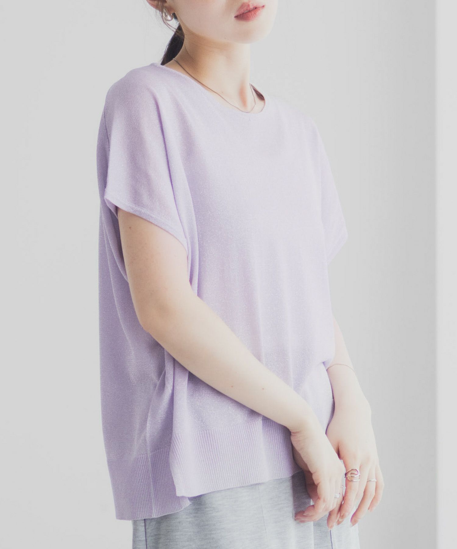 Idnes ラメフレンチプルオーバー レディース商品画像-3