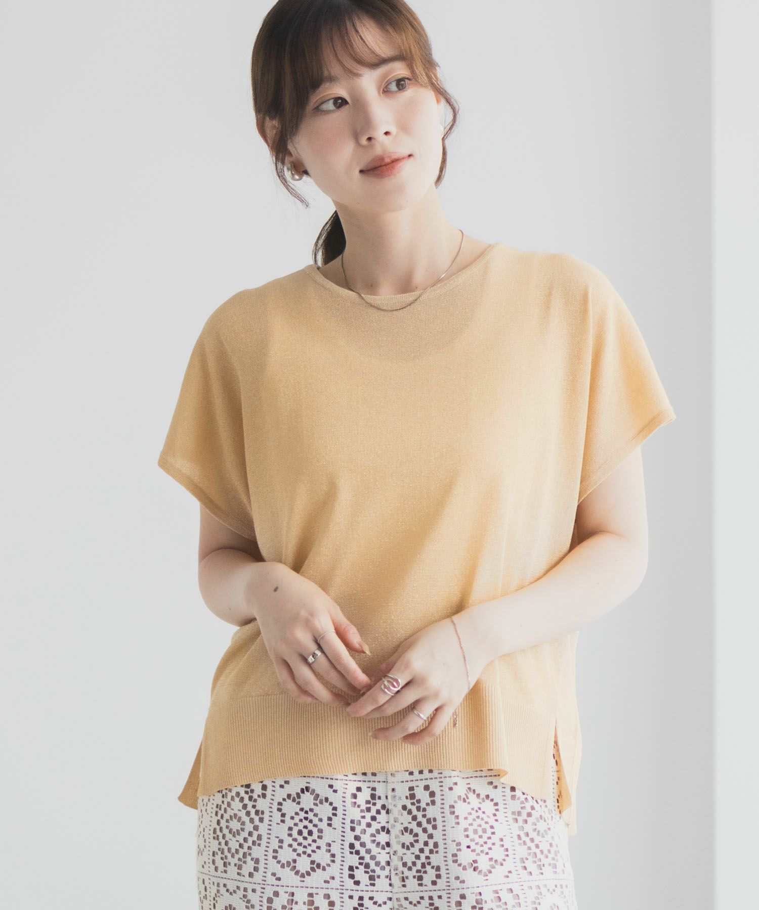 [さらに50%OFF]Idnes ラメフレンチプルオーバー レディース商品サムネイル-4