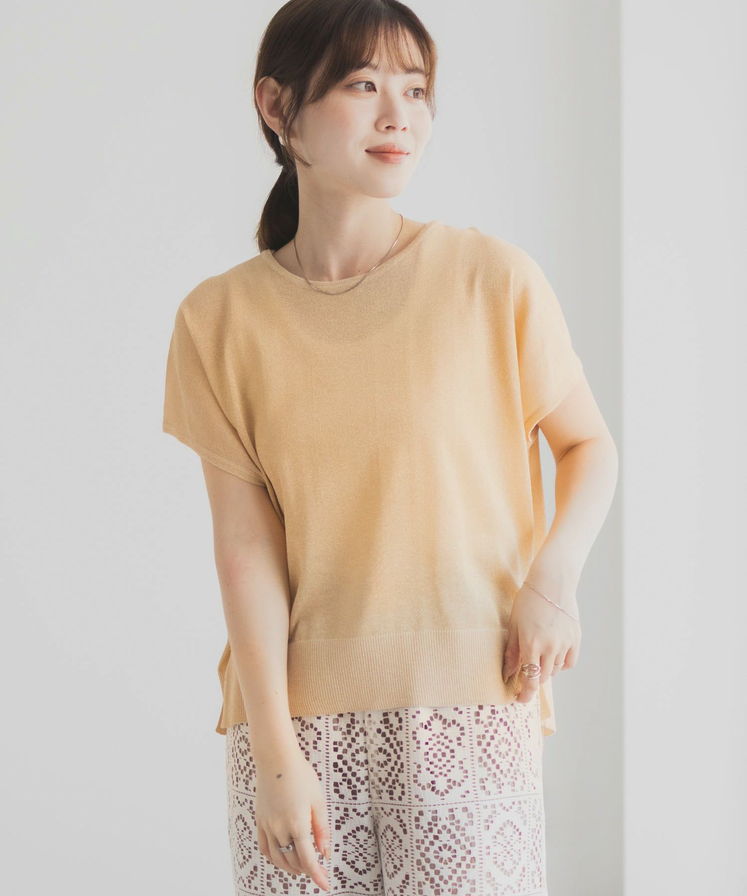 [さらに50%OFF]Idnes ラメフレンチプルオーバー レディース商品サムネイル-5