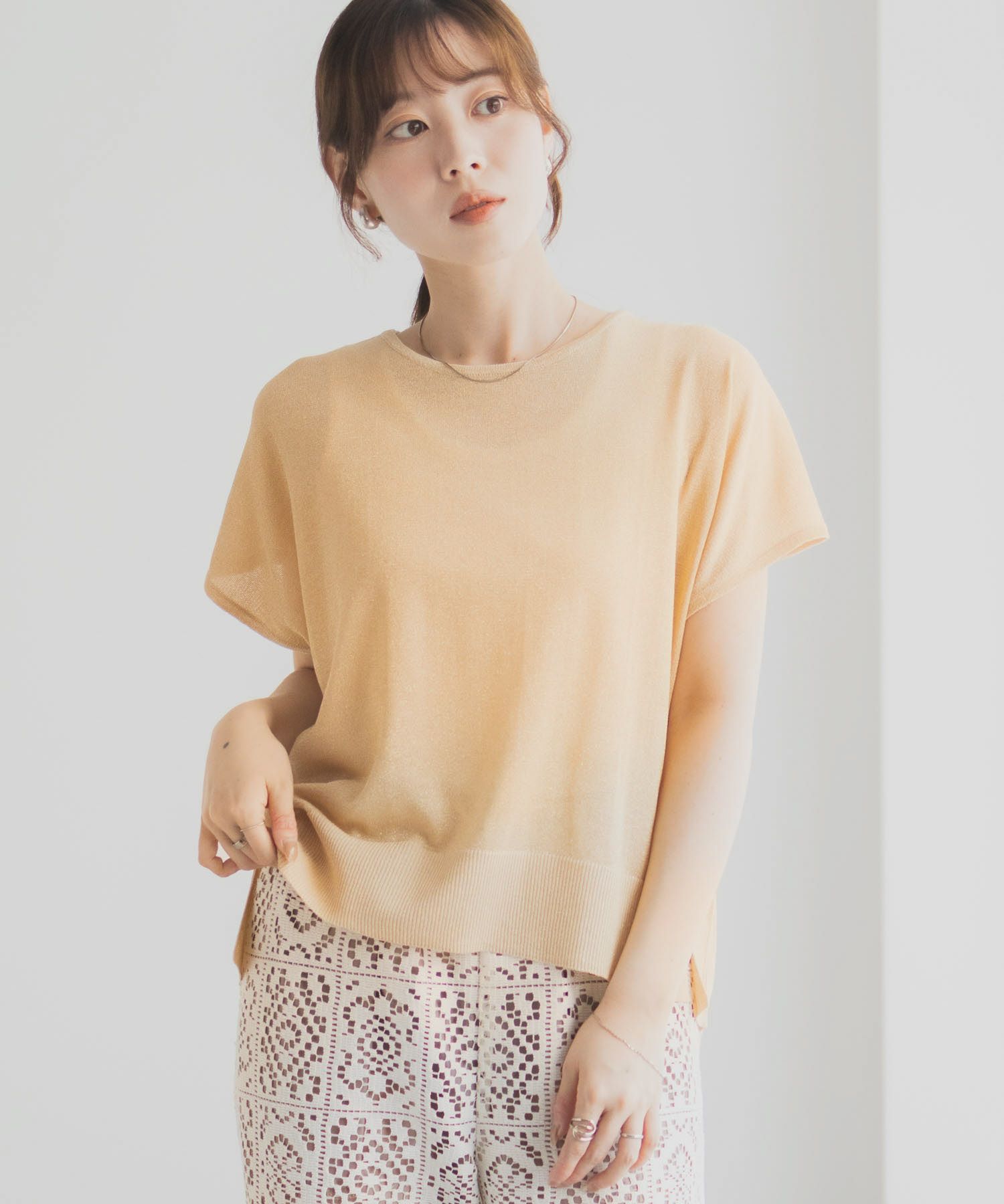 [さらに50%OFF]Idnes ラメフレンチプルオーバー レディース商品画像-7