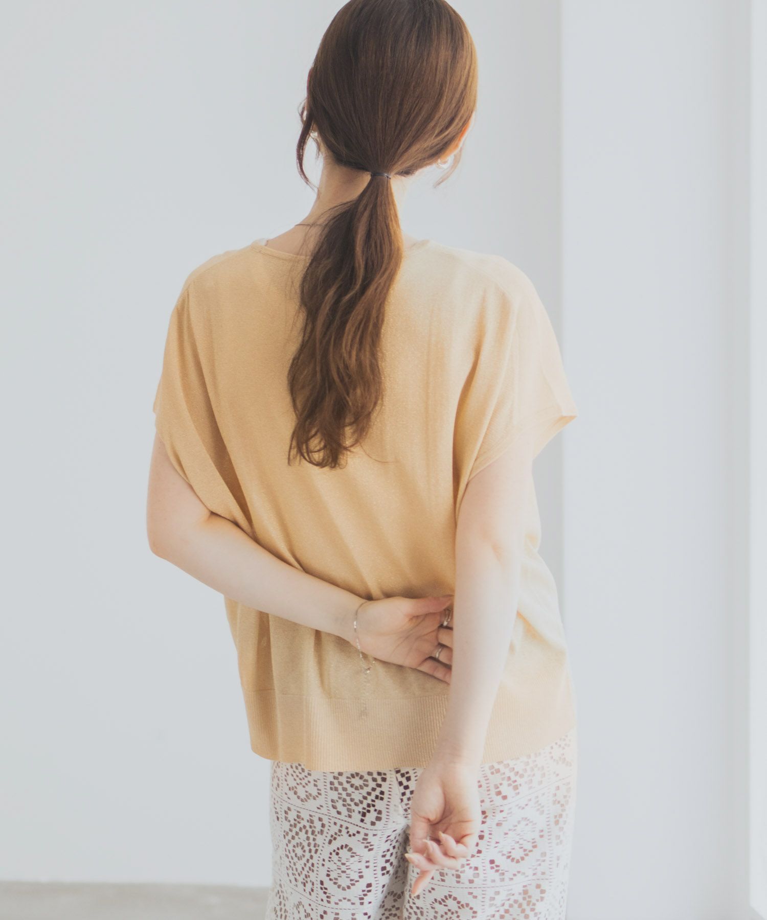 [さらに50%OFF]Idnes ラメフレンチプルオーバー レディース商品画像-9