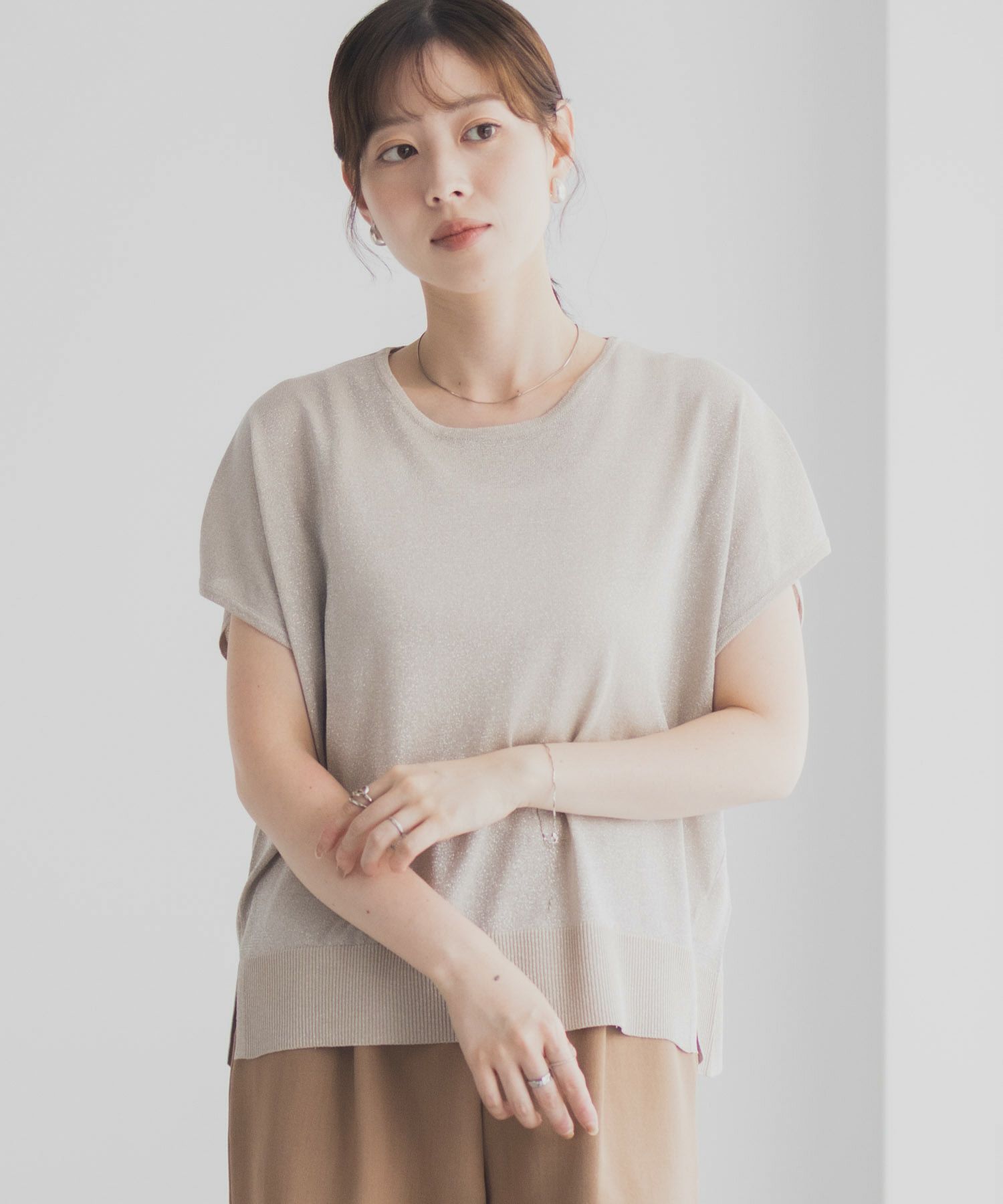 [さらに50%OFF]Idnes ラメフレンチプルオーバー レディース商品画像-11