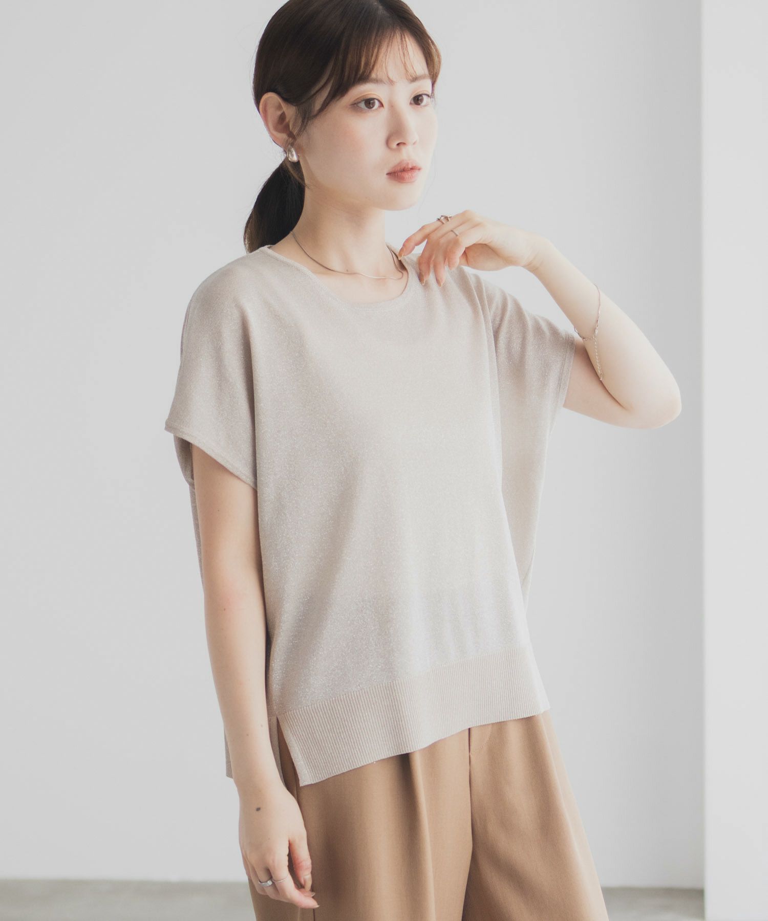 [さらに50%OFF]Idnes ラメフレンチプルオーバー レディース商品画像-14