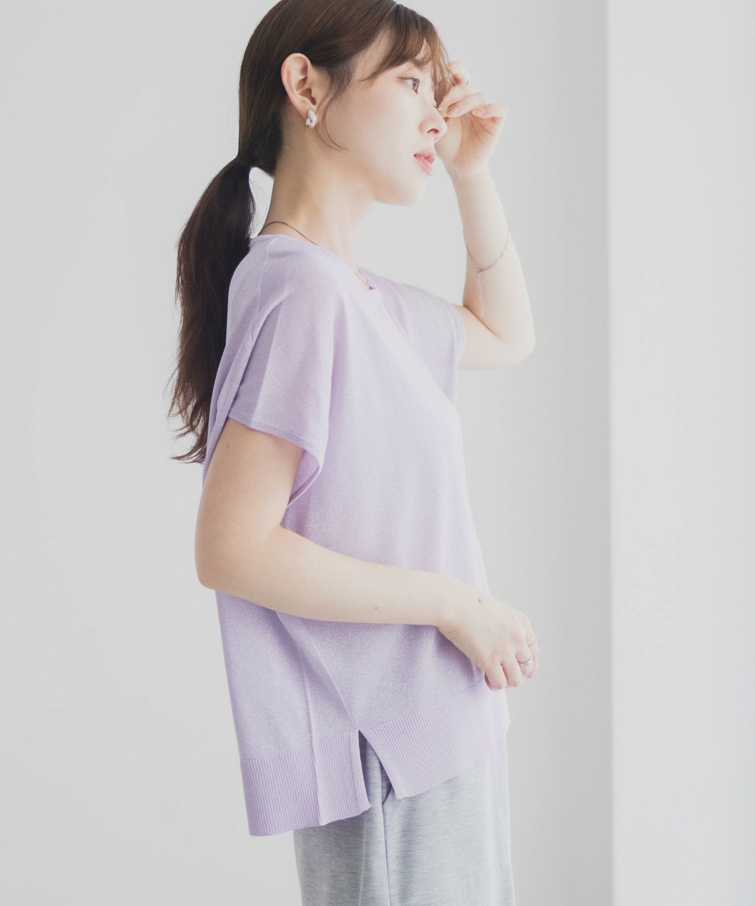 Idnes ラメフレンチプルオーバー レディース商品画像-17