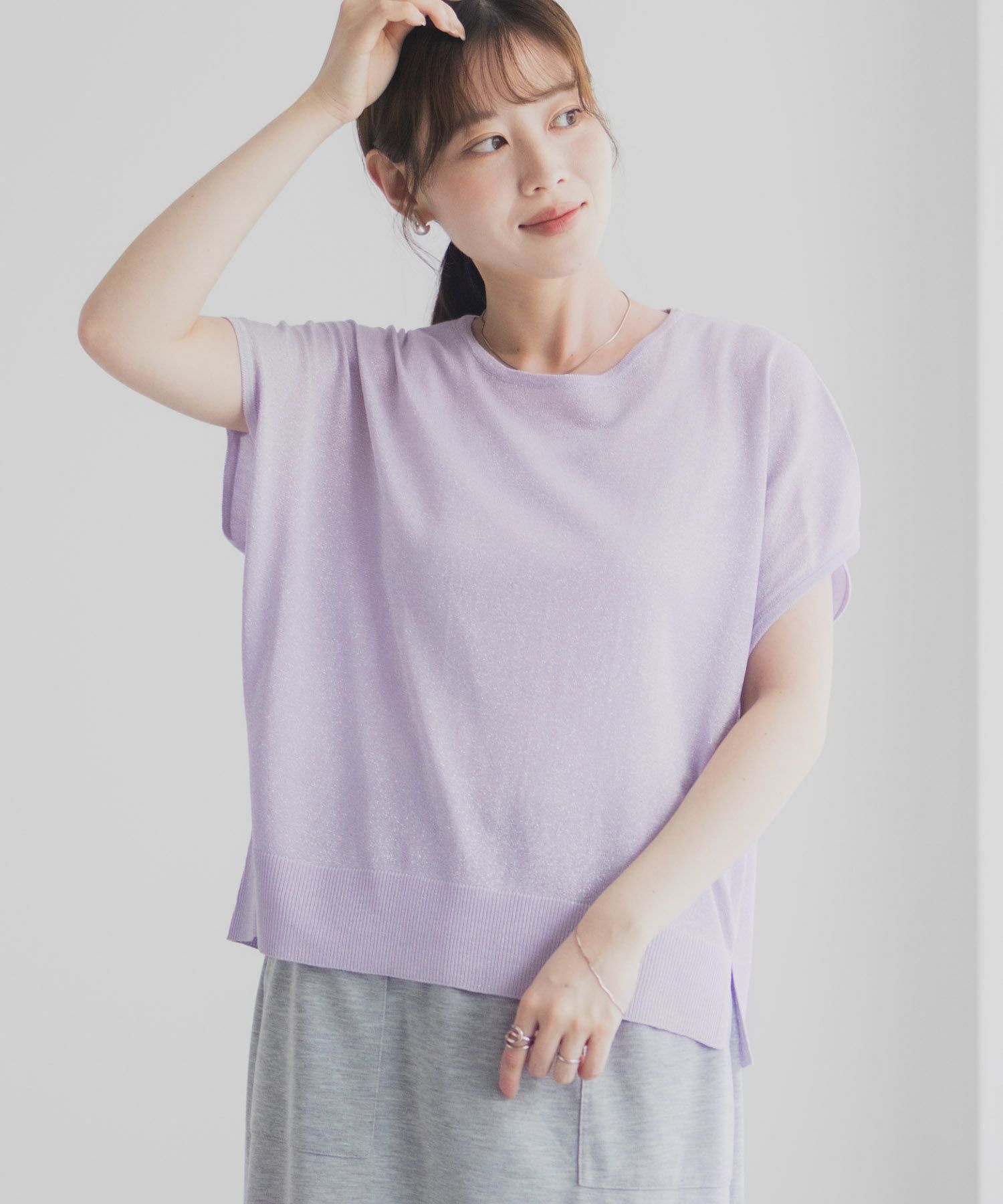 [さらに50%OFF]Idnes ラメフレンチプルオーバー レディース商品サムネイル-18