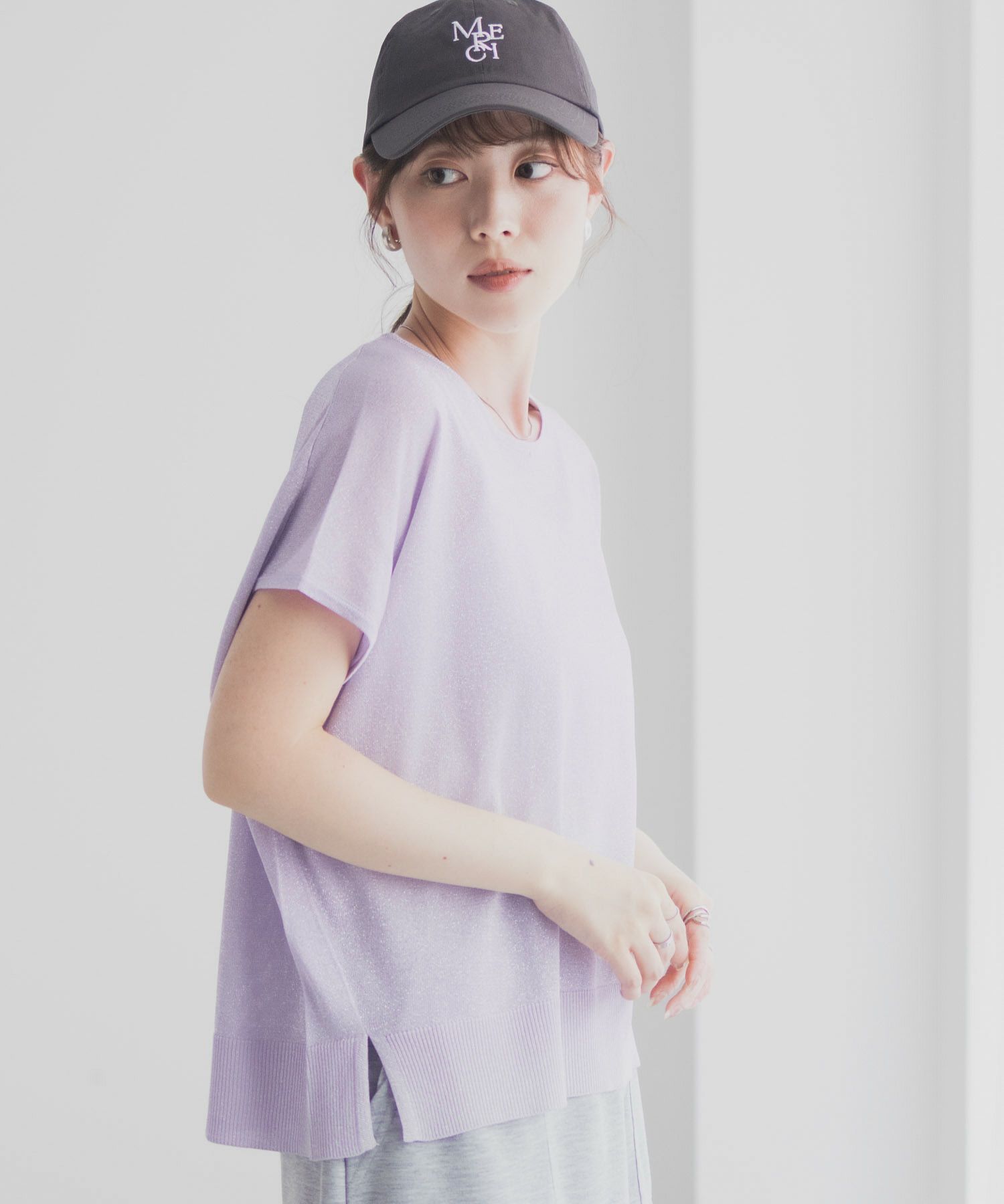 [さらに50%OFF]Idnes ラメフレンチプルオーバー レディース商品画像-19