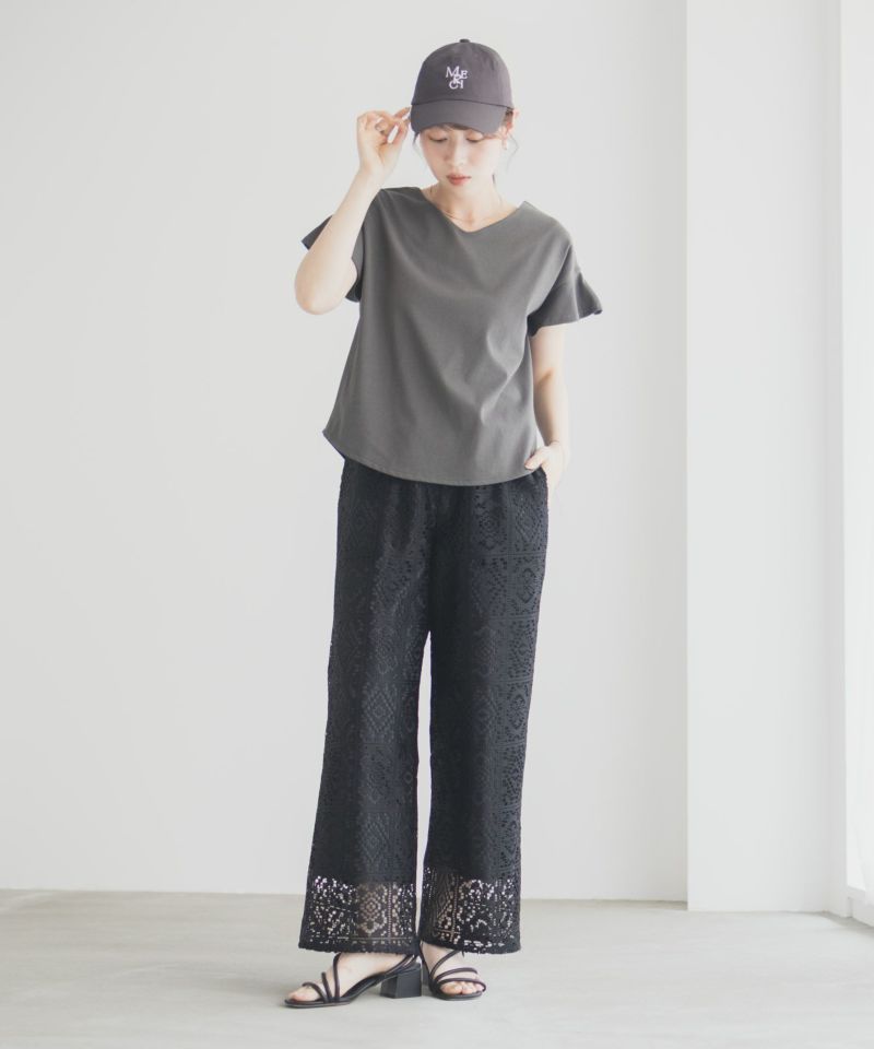 Idnes クロシェライクレースイージーパンツ レディース商品画像-23