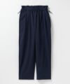 Idnes リネンライクドロストテーパードパンツ レディース
