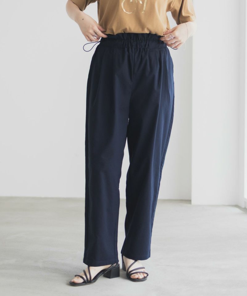 Idnes リネンライクドロストテーパードパンツ レディース商品画像-13