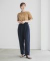 Idnes リネンライクドロストテーパードパンツ レディース商品サムネイル-16