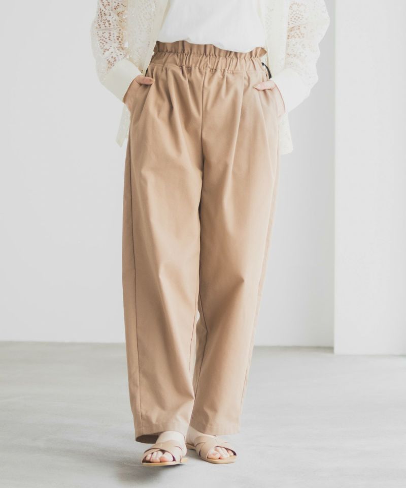 Idnes リネンライクドロストテーパードパンツ レディース商品画像-19