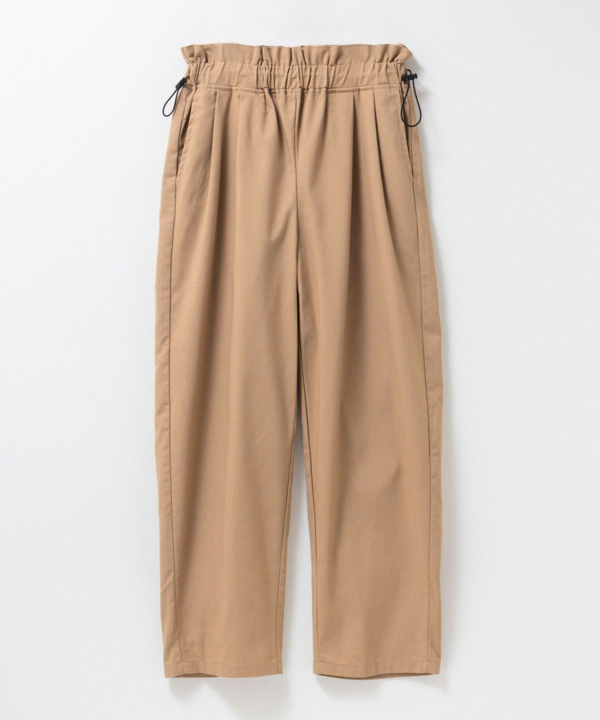 Idnes リネンライクドロストテーパードパンツ レディース