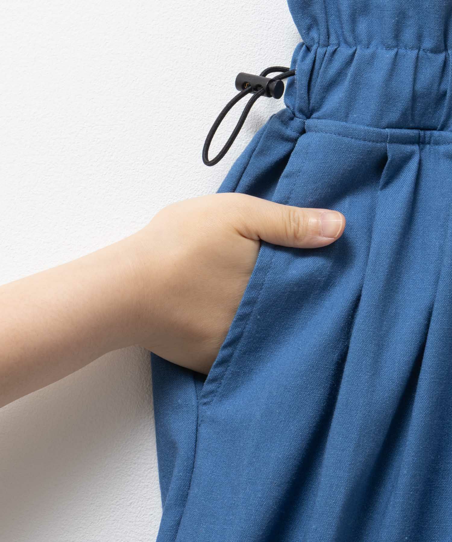 Idnes リネンライクドロストテーパードパンツ レディース