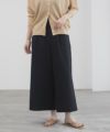 Idnes 釦付きワイドクロップドパンツ レディース