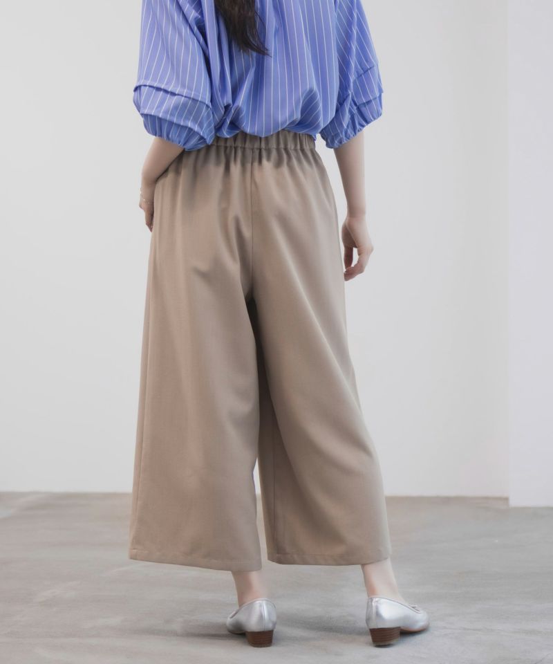 Idnes 釦付きワイドクロップドパンツ レディース商品画像-8