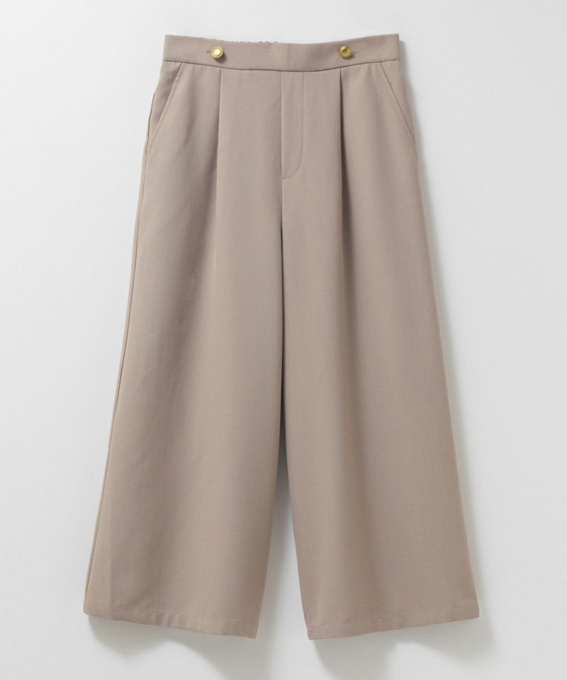 Idnes 釦付きワイドクロップドパンツ レディース商品画像-18