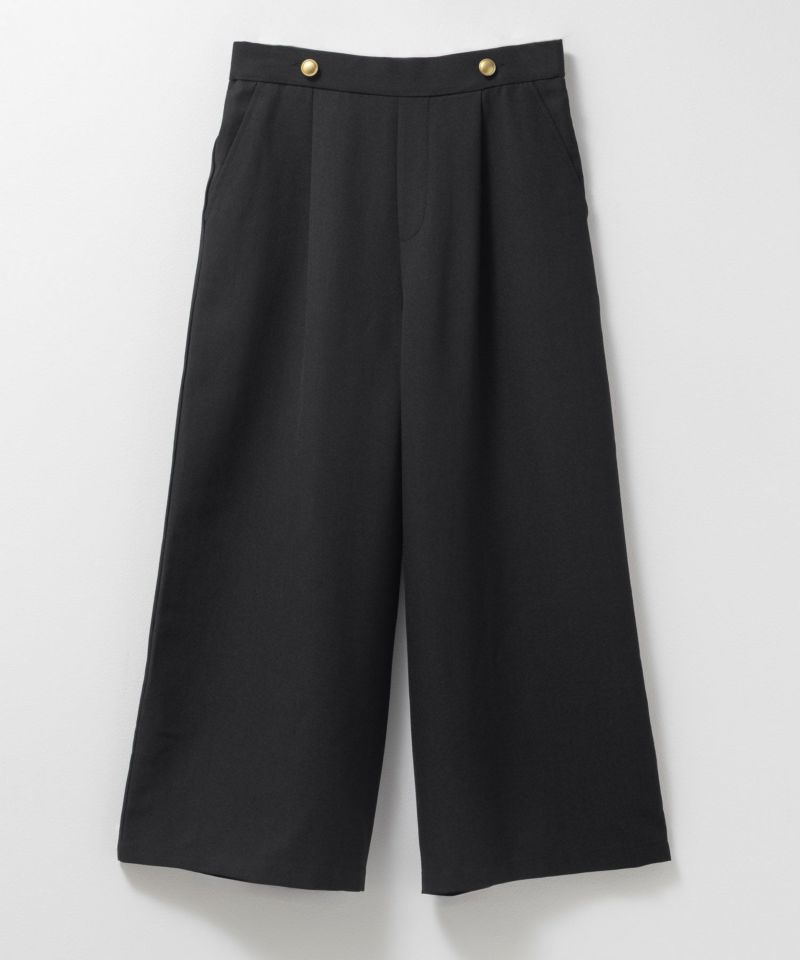 Idnes 釦付きワイドクロップドパンツ レディース商品画像-20